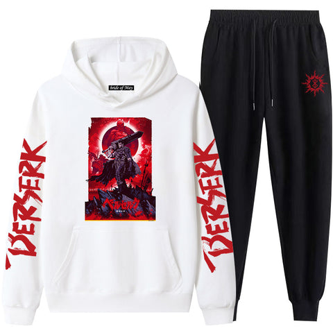 Bersek Sword Legend Couple Sweater Pants Hoodie Set for Men and Women