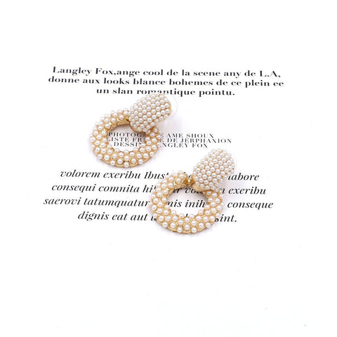 Circled earrings exaggerated accessories for women