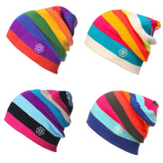 Outdoor Beanies Cap Casual Striped Knitted Hat Headwear Snowboarding Skiing Skating Cycling Apparel Accessories