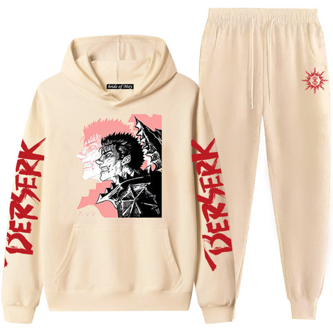 Bersek Sword Legend Couple Sweater Pants Hoodie Set for Men and Women