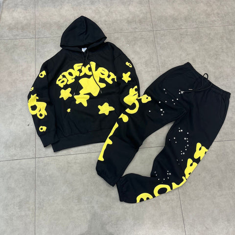 Hot selling trendy street loose hooded hoodie set for men and women