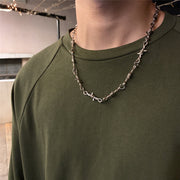 Hip-Hop Thorn Thorn Necklace Ins Men And Women Jewelry With The Same Dark Men And Women Pants Chain Necklace