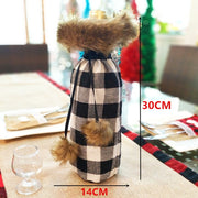 New Year Latest Santa Claus Snowman Wine Bottle Dust Cover Noel Christmas Decorations for Home Dinner Decor Christmas Gift