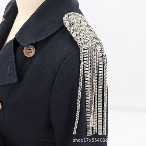 Coat Decoration Ingredients: Chest Blossom Suit Metal Tassel Shoulder Badge Clothing Accessories Accessories Accessories Jewelry