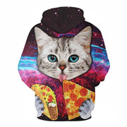 Pizza Cat Hoodies Men Women Sweatshirts 3D Pritned Pullover