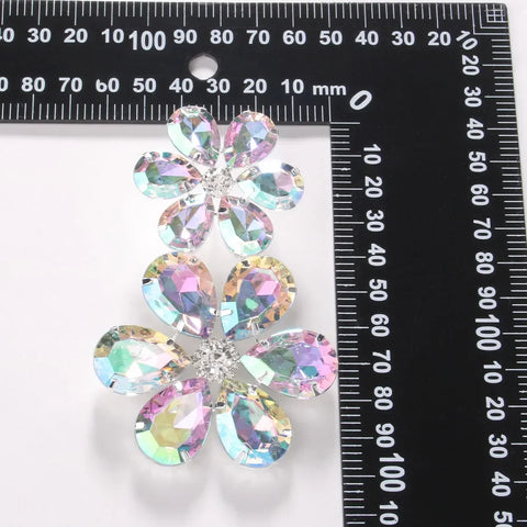 Personalized and exaggerated flower pendant earring accessories