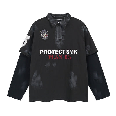 PLAN 0% - Premium Oversized Embroidered Polo Shirt
