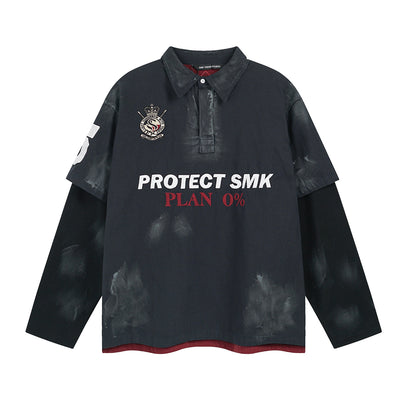 PLAN 0% - Premium Oversized Embroidered Polo Shirt