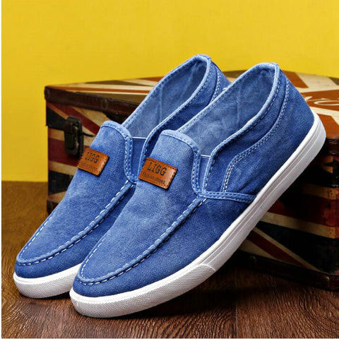 Summer Outdoor Solid Footwear Vulcanize Shoes Comfortable Men's Flats Canvas Shoes Men Denim Cloth Casual Shoes