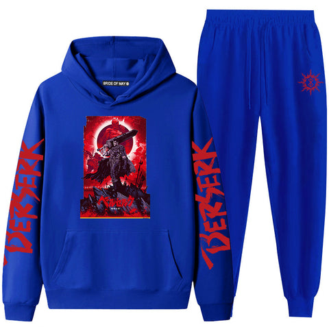 Bersek Sword Legend Couple Sweater Pants Hoodie Set for Men and Women