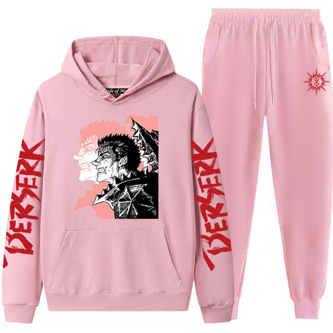 Bersek Sword Legend Couple Sweater Pants Hoodie Set for Men and Women