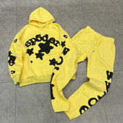 Hot selling trendy street loose hooded hoodie set for men and women