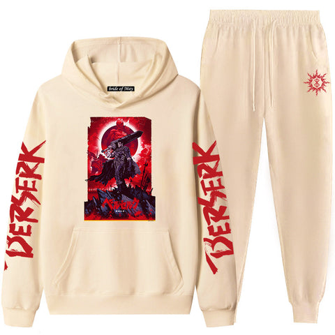 Bersek Sword Legend Couple Sweater Pants Hoodie Set for Men and Women