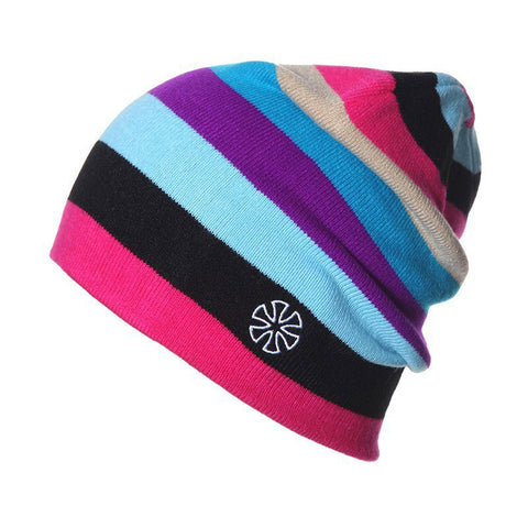 Outdoor Beanies Cap Casual Striped Knitted Hat Headwear Snowboarding Skiing Skating Cycling Apparel Accessories