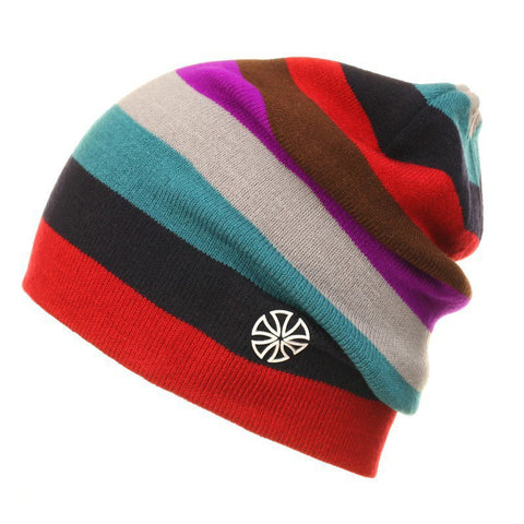 Outdoor Beanies Cap Casual Striped Knitted Hat Headwear Snowboarding Skiing Skating Cycling Apparel Accessories