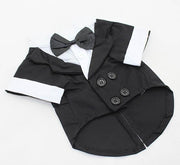 Pet Clothes Puppy Shirt Dog Wedding Tuxedo Western Style Suit with Bow Tie Apparel Clothing For Dogs Coat