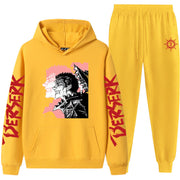 Bersek Sword Legend Couple Sweater Pants Hoodie Set for Men and Women