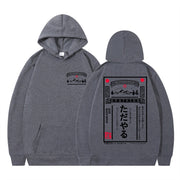 Hooded hoodie with letter print pattern top as a base for men and women